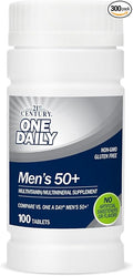 21st Century Men's 50+ One Daily Multivitamin Multimineral Supplement Tablets - 100 ct Pack of 3