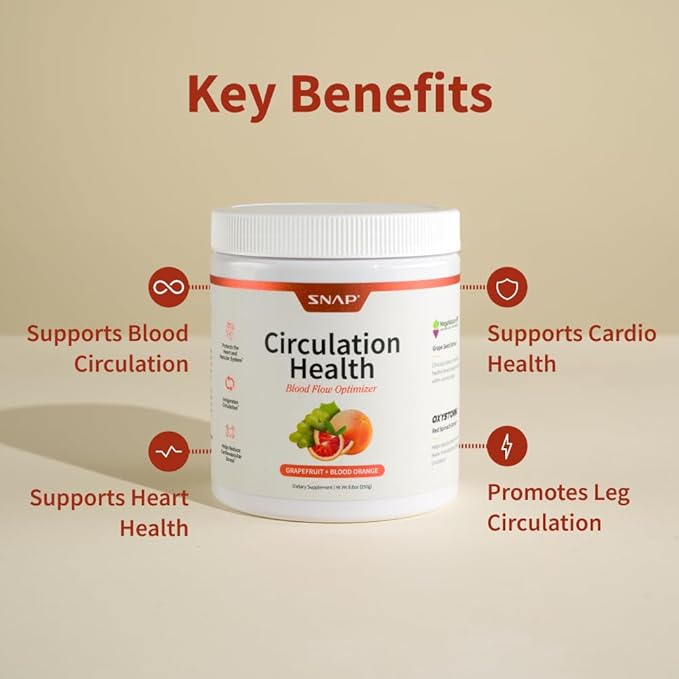 Snap Supplements Circulation Health Blood Circulation Supplements to Support Healthy Blood Flow and Circulation 250g