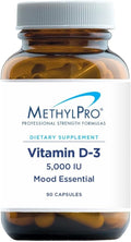 MethylPro Vitamin D3 5000 IU - Delivers 125 mcg Vitamin D3 - Supports Bone Strength Immune Balance &amp Mood Wellness - 90 Servings - 90 Capsules