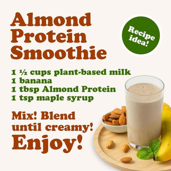 Food to Live Organic Almond Protein Powder 1 Pound – Single Ingredient Non-GMO No Added Sugar Vegan Kosher Bulk