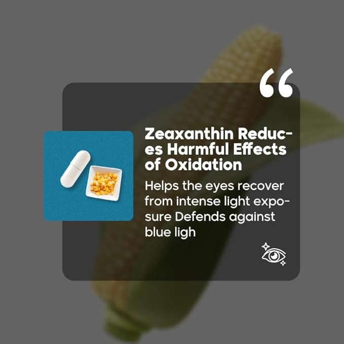 Eye Vitamin-Contains Zinc Vitamins C E Lutein and Zeaxanthin to Support Eye Fatigue Exposure to Blue Light From Electronics Presbyopia Nearsightedness Dry Eye and Vision Health-90 Capsules