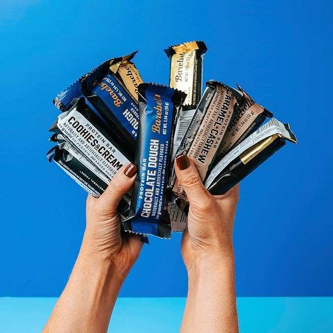 BarebeIIs-Protein Bars-Assorted Variety Pack Sampler Protein Snacks with 20g of High Protein (8 Pack) REPACKAGED BY Trendy Stuff Online