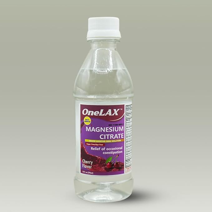 Magnesium Citrate Cherry Flavour 5PACK 10fl.oz Relief of Occasional Constipation OneLAX by Akron pharma