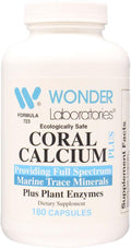Wonder Labs Coral Calcium 2500 Mg Pure Coral Calcium Providing Full Spectrum Marine Trace Minerals Economically Friendly and Celsium Free - 180 Capsules