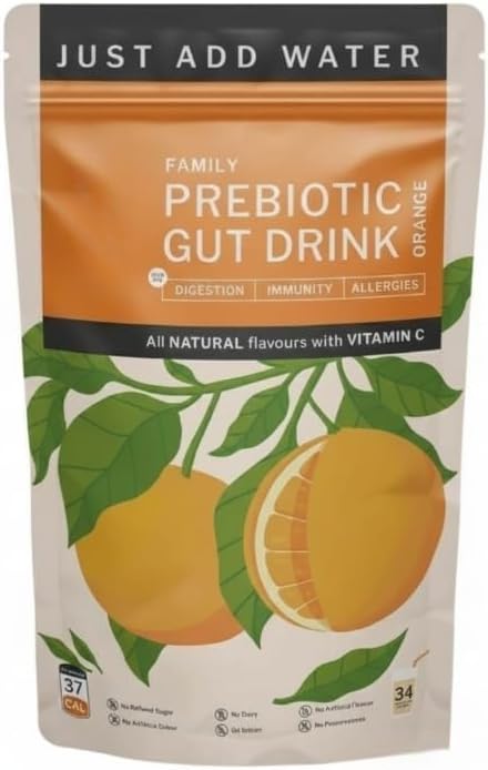 Good for Digestion ImmunityMetabolism (Sugar Free) Family Prebiotic Gut Drink Powder Orange 175 Gm