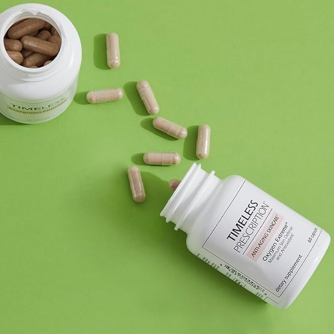 Timeless Prescription - Oxygen Extreme Anti-Aging Skin Care Maximum Defense &amp Antioxidant Maintain Cardiovascular Health Skin Health Market America (30 Servings)