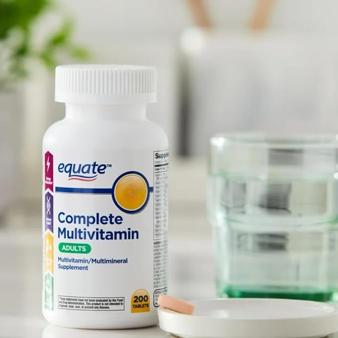 Equate Complete Multivitamin/Multimineral Supplement Tablets Adults 200 Count - Adults Sticker.