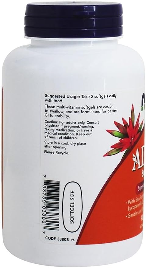 Now Foods Adam Men's Multiple Vitamin - 90 Capsules 4 Pack