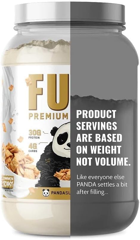 Underground Bio Labs Panda Fuel Premium Protein WheyHydrolyzed CollagenCaseinProbiotics Enzymes Keto FriendlyTime Release 25 Servings (2.5 Pound Cinnamon Toast)