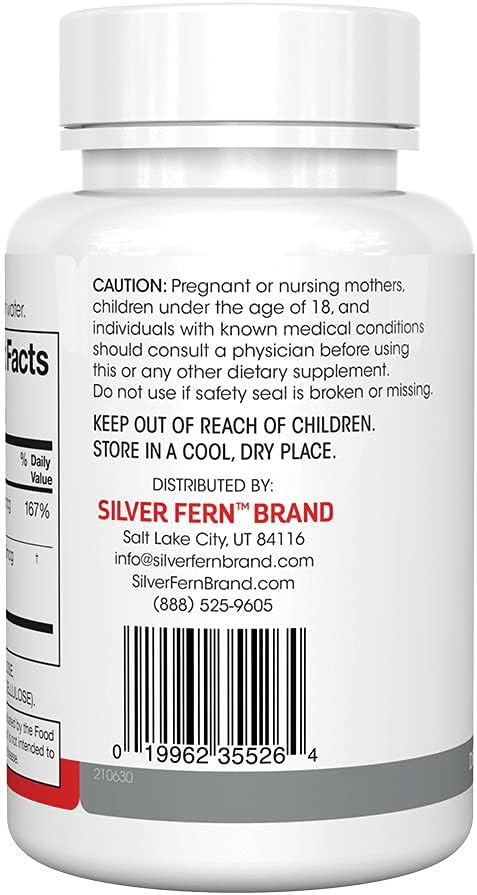 Silver Fern Vitamin K2-D3 Supplement Brand - Natural Non-Synthetic - K2-7 as Menaquinone-7 (MK-7) - D3 as cholecalciferol - Bone Heart &amp Energy Support (1 Bottle - 30 Capsules - 30 Servings)
