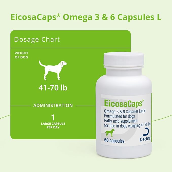 EicosaCaps® Omega 3 &amp 6 Capsules for Dogs 60 ct