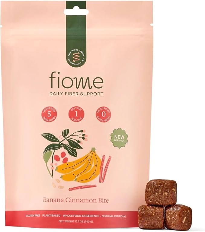 Fiber Bites - 5g Daily Fiber Supplement - Supports Regularity Digestion and Gut Health - All Natural Ingredients 30 Servings Banana Cinnamon Flavor