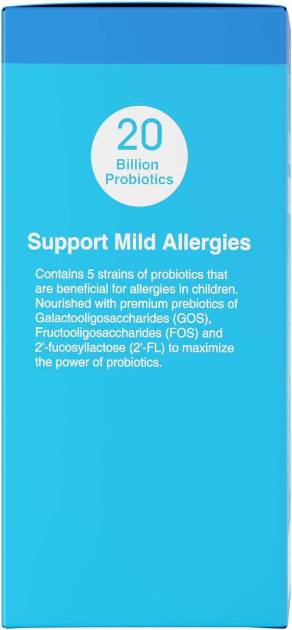 Organic Garden Kids Probiotic Supplement – 200 Billion CFU with Prebiotic Fiber – Digestive &amp Immune Support – Strawberry Flavor – 30 Sachets