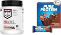 Muscle Milk Pro Series Protein Powder Knockout Chocolate 2lb 11 Servings 50g Protein &amp Pure Protein Bars Chocolate Deluxe 12 Count 1.76oz 21g Protein