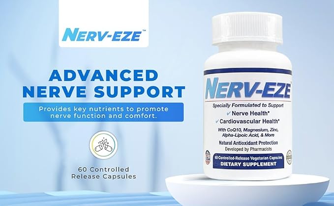 Advanced Neurovascular Support with CoQ10 B Vitamins Zinc Magnesium Alpha Lipoic Acid and More. Support Nerve Health Reduce Migraine Frequency and Promote Cardiovascular Wellness. (1)