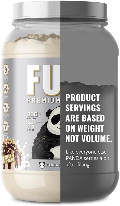 Underground Bio Labs Panda Fuel Premium Protein WheyHydrolyzed CollagenCaseinProbiotics Enzymes Keto FriendlyTime Release 25 Servings (2.5 Pound Vanilla Ice Cream)