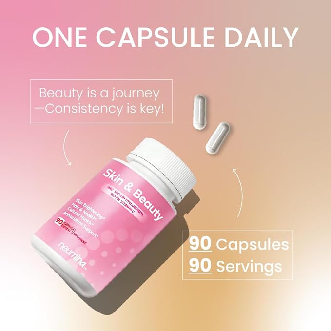 Women's Skin &amp Beauty Complex Skin Brightening Hair Skin &amp Nails Health Cellular Health Antioxidant Support Vegan Non-GMO Made in USA 90 Servings