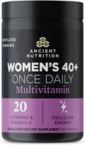 Ancient Nutrition Multivitamin for Women Multi Women's 40+ Once Daily Magnesium Methylated Vitamin B C K2 Folate and Iron Supplement 30ct