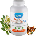 One Planet Nutrition Nano Curcumin Plus Capsules - 500 mg (60 Count) - Nano Particle Size Turmeric &amp Boswellia for High Absorption - Supports Overall Health - Gluten Free Non GMO Vegan