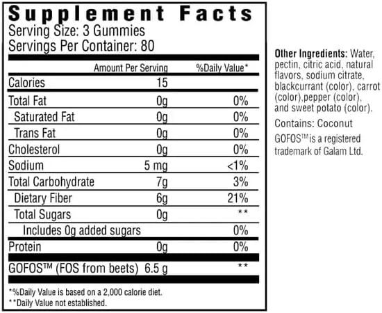 Fiber Care Gummies 240 ct 80 Servings 6g of Fiber Per Serving Help Supports Regularity &amp Promote Digestive Health Pack of 2