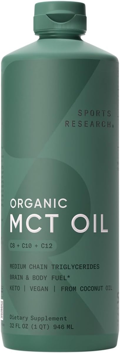Sports Research® Vegan Supplements Pack - Vegan D3 + K2 + Organic MCT Oil + CoQ10