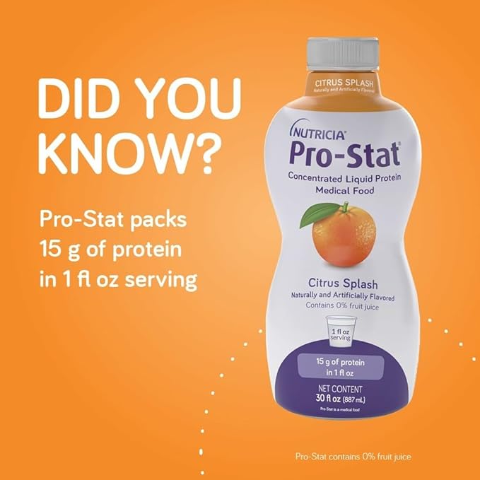 Pro-Stat Concentrated Liquid Protein Medical Food - Citrus Splash Flavor 30 Fl Oz Bottle (Case of 6)