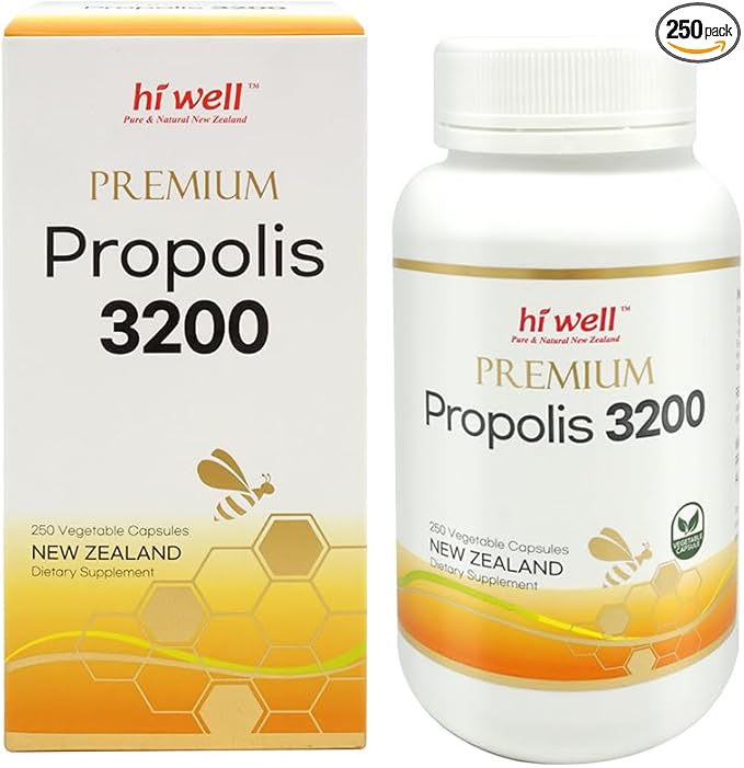 Hi Well Premium Propolis 3200 Flavonoid 96mg 250VegeCapsules