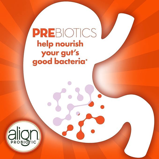 Align DualBiotic Prebiotic + Probiotic for Women and Men Help Nourish and Add Good Bacteria for Digestive Support Natural Fruit Flavors 60 Gummies (Pack of 2)