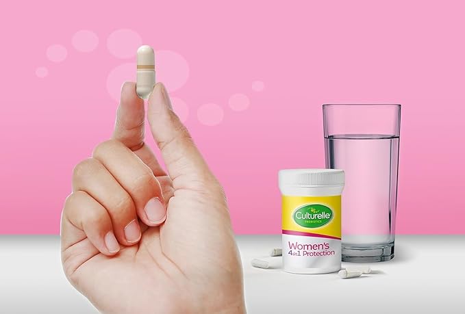 Culturelle 4-in-1 Probiotics for Women Daily Probiotic &amp Prebiotic Supplement to Support Vaginal Health Digestive Health Immune Health Occasional Diarrhea Gas &amp Bloating Relief Non-GMO