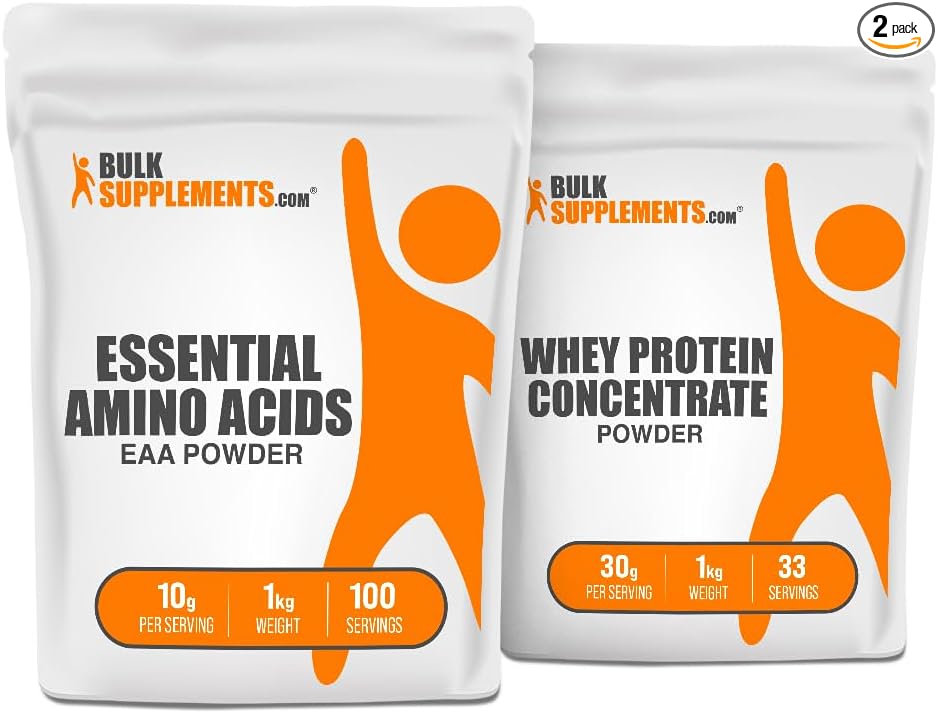 BULKSUPPLEMENTS.COM EAA Powder 1kg + Whey Protein Concentrate 1kg Bundle
