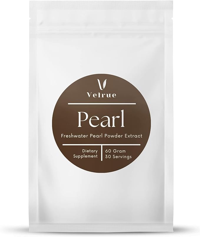 Pure Pearl Powder | 60 Grams |100% Natural Ingredients from Fresh Water | Non-GMO | Dietary Supplement with Calcium &amp Amino Acids (30 Servings)