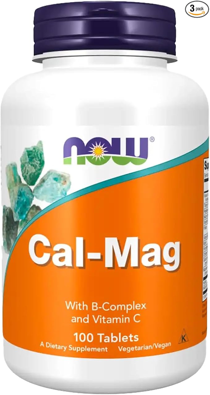 Cal-Mag Stress Formula 100 Tabs by Now Foods (Pack of 3)