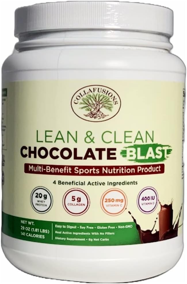 24 Servings 20g Whey Protein Isolate 5g Collagen Peptides Vitamin C &amp D Health Beauty Recovery Chocolate