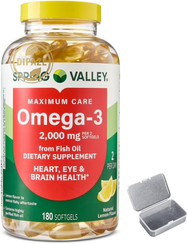 Spring Valley Omega-3 from Fish Oil 2000 mg Maximum Care Extra 180 Count