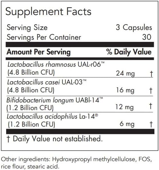Nutricology Gastro Flora Supplement - Probiotic for Digestive Health Gut Health for Men &amp Women Lactobacillus and Bifidobacterium - 90 Count