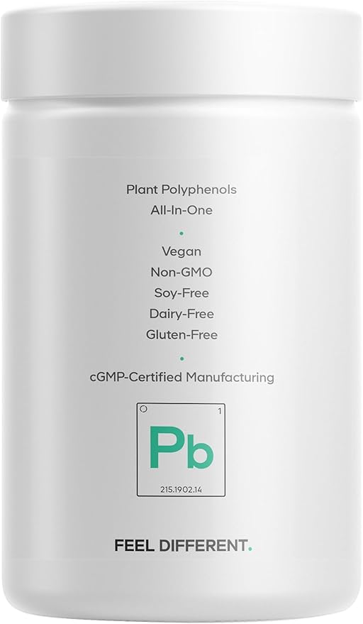 Codeage Polyphenols Broad Spectrum Supplement - Blend of 15 Berries Fruits and Botanical Extracts Decaf Green Tea Leaf Quercetin Resveratrol Pomegranate Turmeric - Non-GMO - 120 Capsules