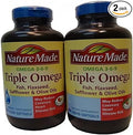Nature Made Triple Omega 3 6 9 - Fish Flaxseed Safflower &amp Olive Oils - 2 Bottles 180 Softgels Each