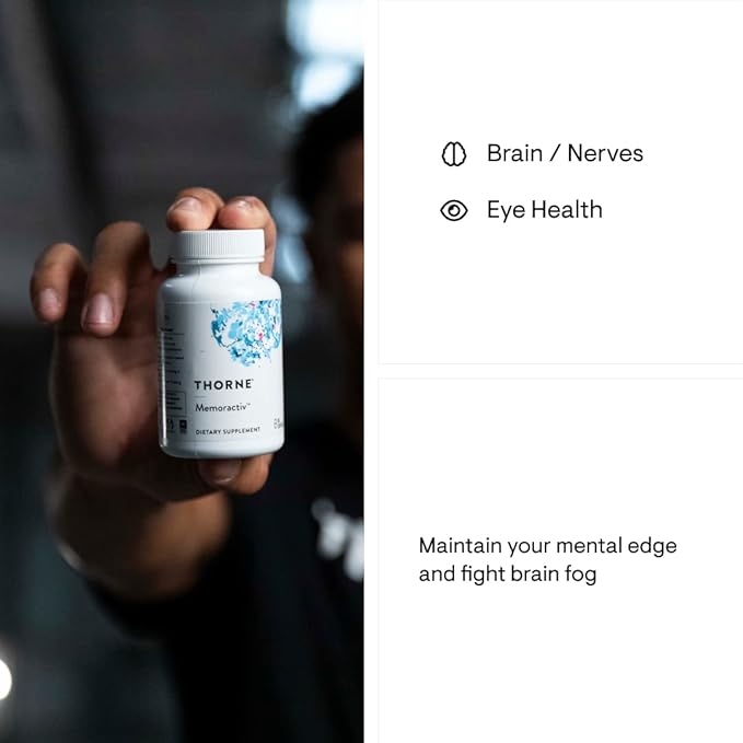 THORNE - ResveraCel (60 Capsules) &amp Memoractiv (60 Capsules) Bundle - Supports Brain Health &amp Healthy Aging - Gluten Dairy &amp Soy-Free