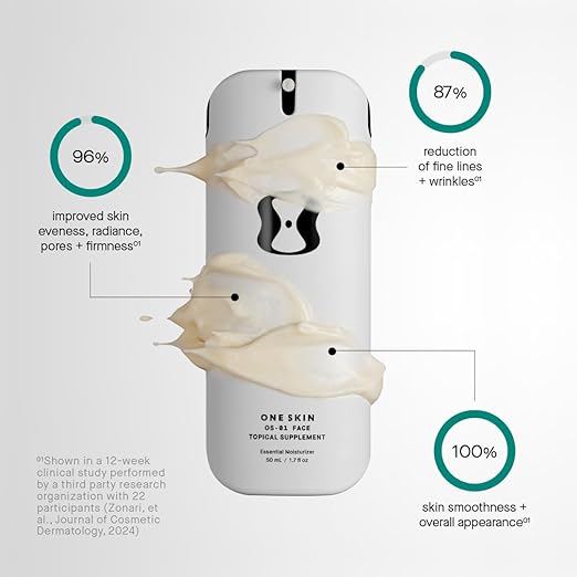 OneSkin FACE OS-01 Peptide Topical Supplement with Refill Pouch | Skin Longevity Age Reversal Face Moisturizer
