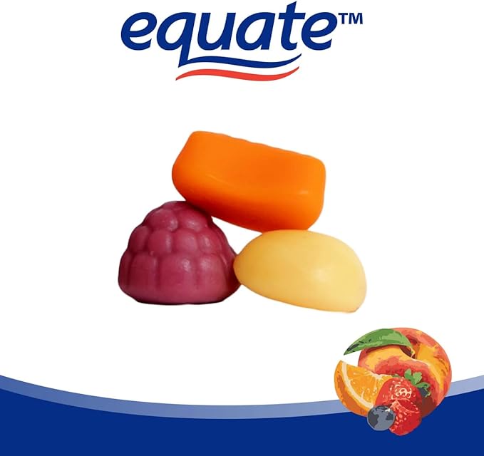 Equate Women's Multivitamin Gummies Daily Complete Multivitamin for Adult Women Mixed Berry Orange Peach Flavor 170 Count Sticker