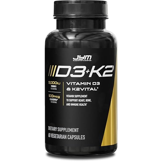 JYM Supplement Science Vita JYM Multivitamin D3 &amp K2 Bone and Cardiovascular Support 60 Tablets