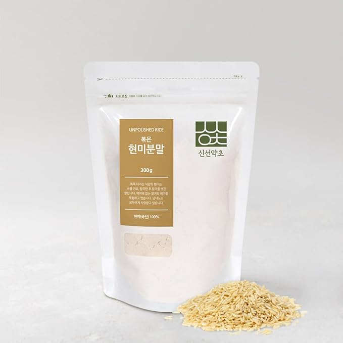 SHINSUN YAKCHO Korean Roasted Brown Rice Powder | 300g | 1 Pack Unpolished Rice Low Carb Low Cal Perfect Shakes &amp Baking Ingredient 볶은현미가루