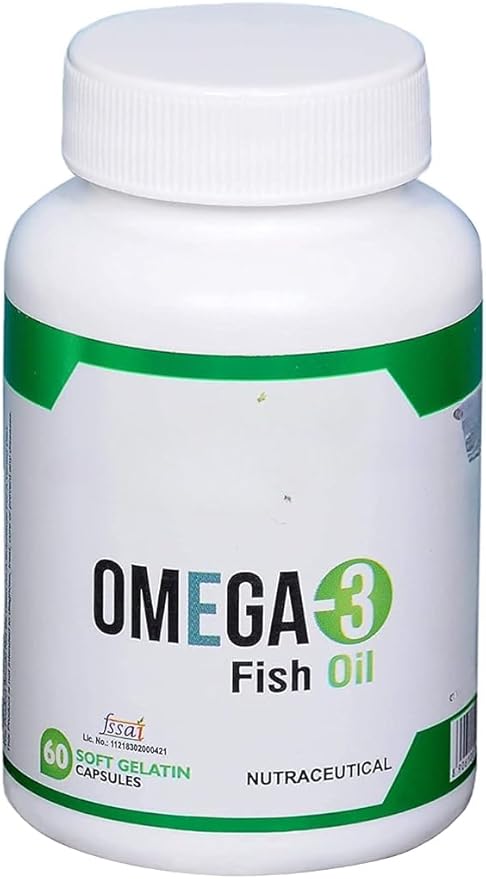 Omega 3 Fish Oil (1000 mg Omega 3 with 180 mg EPA &amp 120 mg DHA) (60 Softgels)