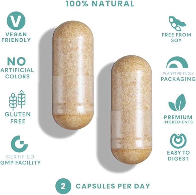 Feelgood Company Vegan Omega-3 Supplement Algae-Based Fish-Free 60 Capsules Gluten-Free Soy-Free Easy to Digest