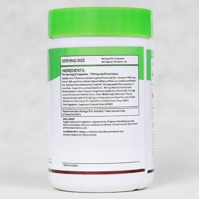 Plant Based Biotin for Hair Repair Regeneration &amp Growth (Pack of 1 (60 Capsules))