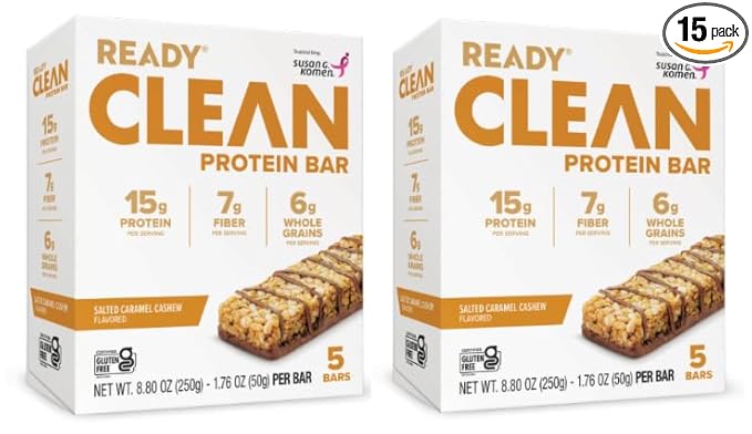 Ready Clean Protein Bars Variety pack (Salted Caramel Cashew 2 pack)