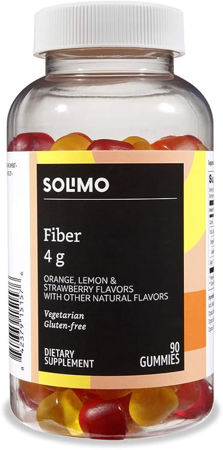 Amazon Basics Adult Multivitamin (300 Gummies) and Fiber Gummies (90 Gummies) Bundle