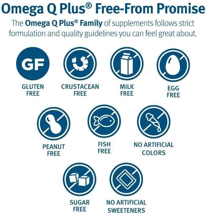 Dr. Sinatra Omega Q Plus 100 Resveratrol – Omega-3 Supplement Supports Heart Health and Provides Antioxidant Power with 100mg of CoQ10 and Resveratrol (60 softgels)