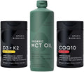 Sports Research® Vegan Supplements Pack - Vegan D3 + K2 + Organic MCT Oil + CoQ10