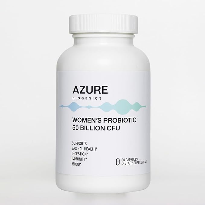 Probiotics for Women 50 Billion CFU 5 Lactobacillus Strains Digestion Vaginal Immune &amp Mood Health Support* Non-GMO Gluten-Free 60 Caps